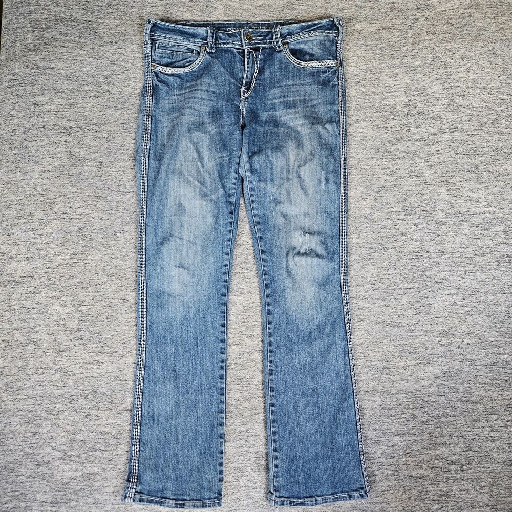 Cowgirl Tuff Co Saddle Ready II Jeans 32x34 (34x34) Bootcut Contrast Stitch West